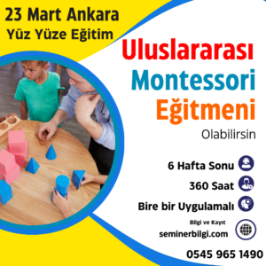 montessori eğitmen eğitimi Ankara